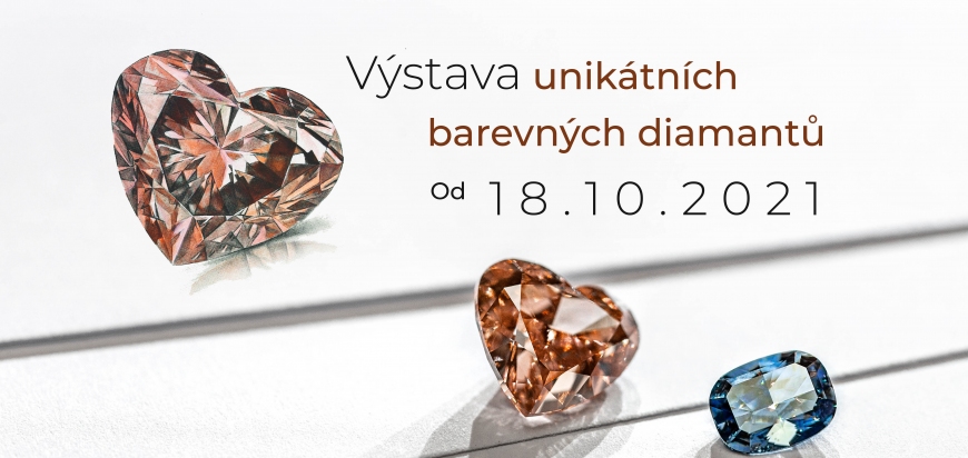 Výstava unikátních barevných diamantů